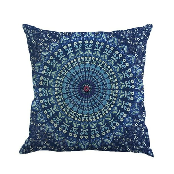 Blue Mandala 4Pack Bohemian Decorative Throw Pillow Covers Water Color Mandala Pattern Pillowcases Square Home Decorative Floral Cushion Covers 18 x 18 Inch for Sofa Bedroom Car Outdoor Cushions Blue Mandala 4Pack Bohemian Decorative Throw Pillow Covers Water Color Mandala Pattern Pillowcases Square Home Decorative Floral Cushion Covers 18 x 18 Inch for Sofa Bedroom Car Outdoor Cushions